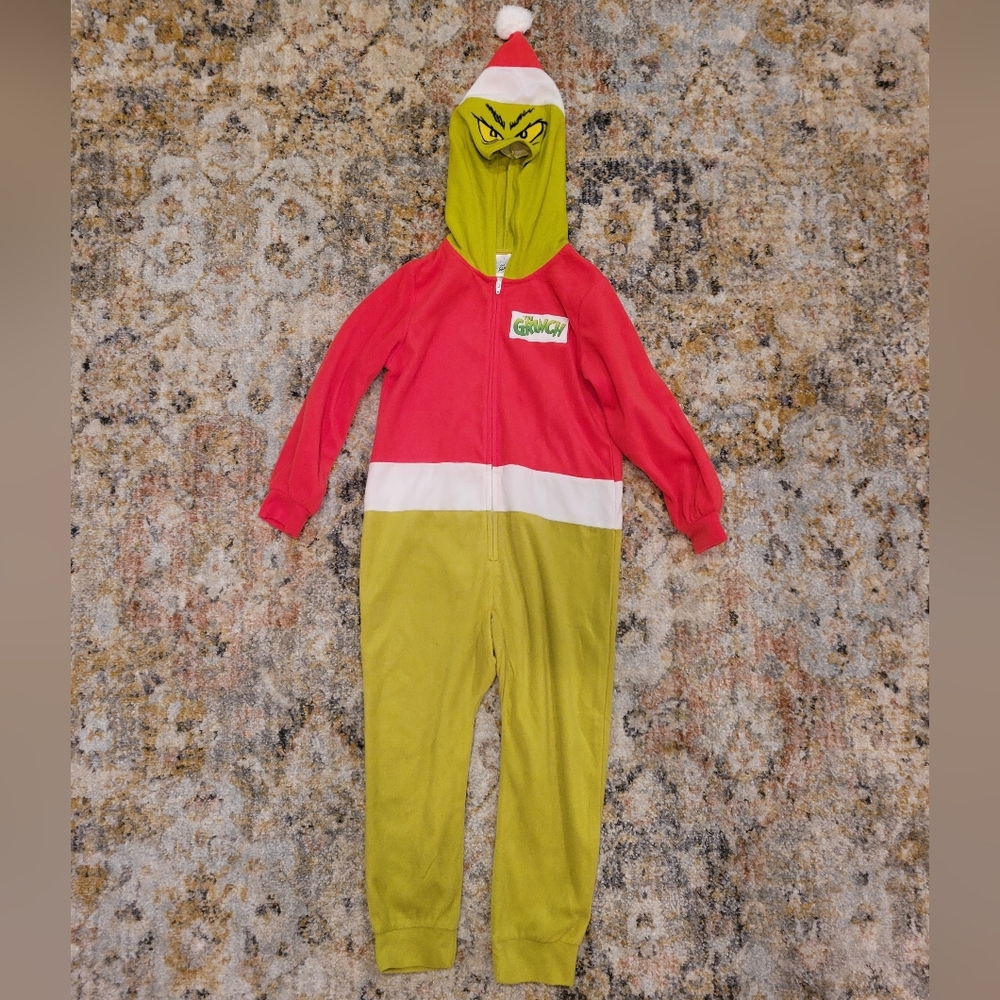 Kids Grinch Outfit/Onesie/Pajamas Size 4/5
